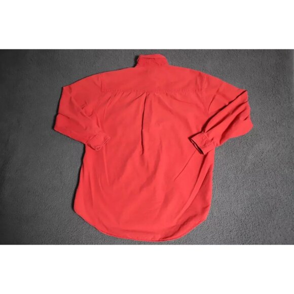 Abercrombie & Fitch Button Up Shirt Mens M Red Button Down Collared Long Sleeve - Picture 6 of 9